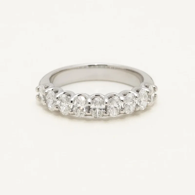 Oval Diamond Band in Platinum (1ct tw)