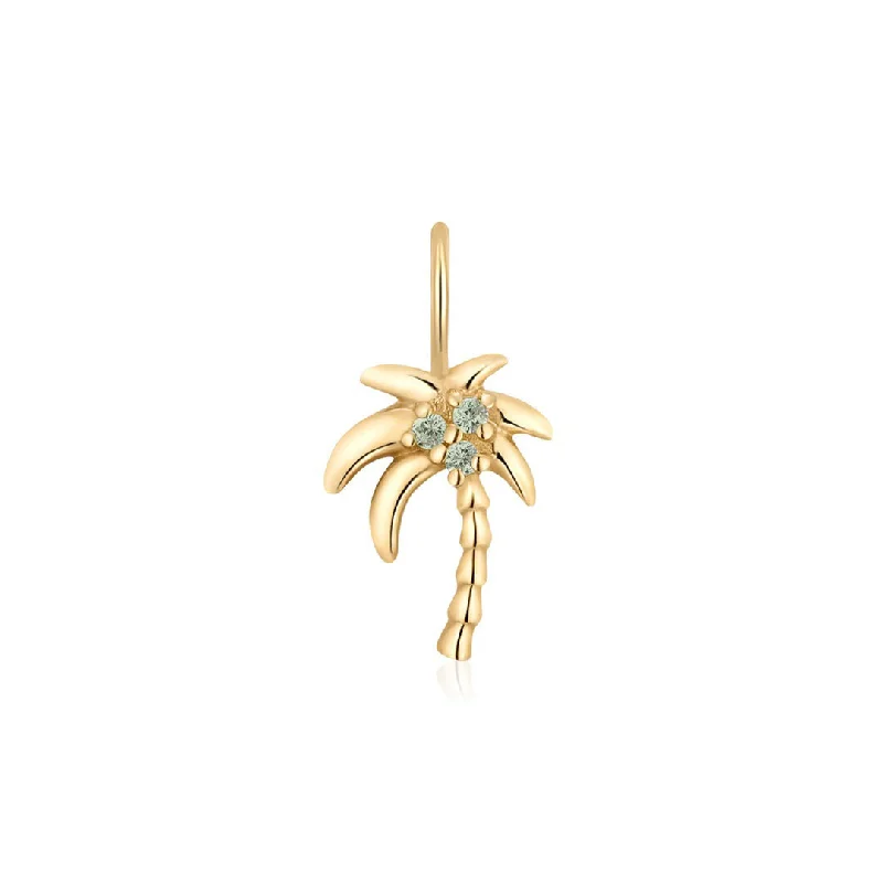 Peridot 14K Yellow Gold Palm Tree Charm